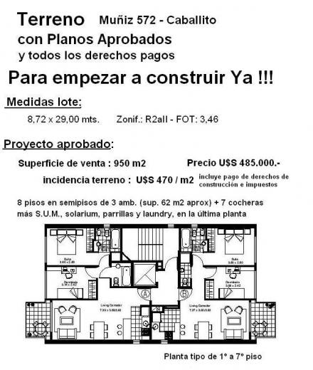 Terreno con PLANOS APROBADOS