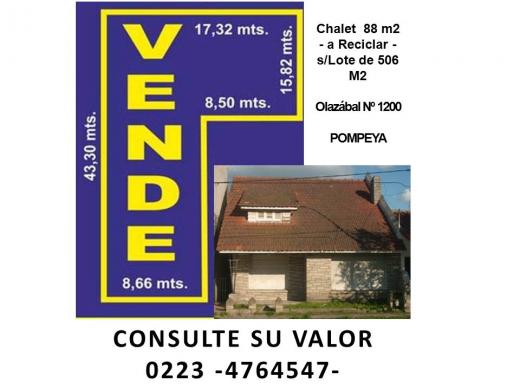 Venta de Chalet 3 ambientes en Mar del Plata Pompeya