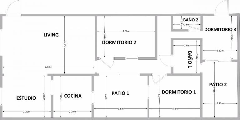 4 amb en PH, 91 m2, Fitz Roy 1200, Palermo Hollywood
