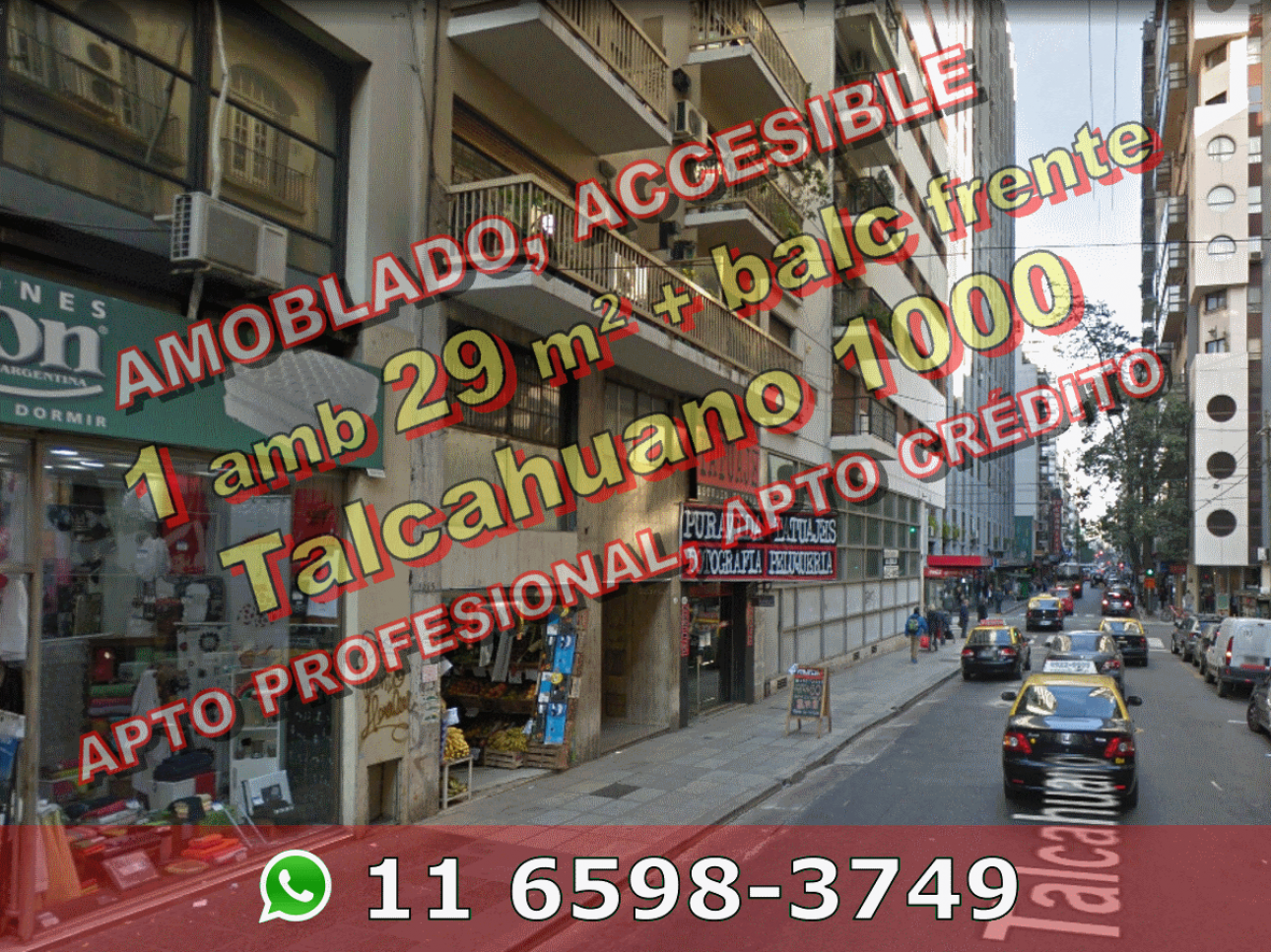 Dto Recoleta 1a 29m2+blc fte amobL Talcahuano 1000 u$s95.000
