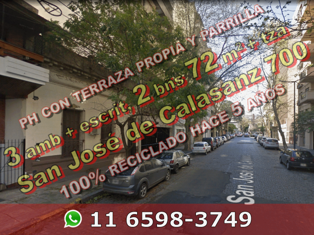 PH Caballito 3a 2bñs 72m2 +tza parr SJdeCalasanz700 D180.000