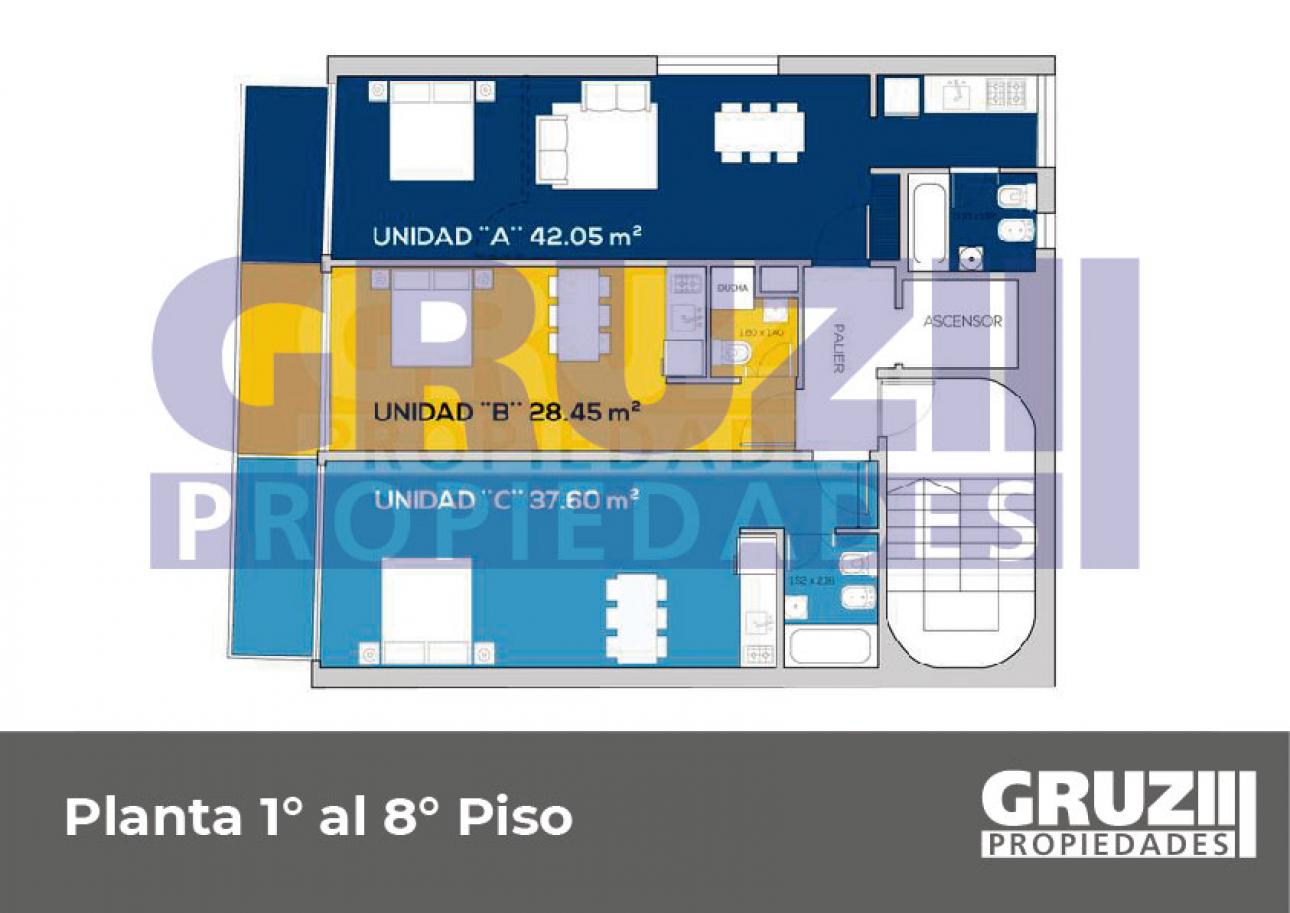 Hermoso depto 1 amb - 51m2 con balcón aterrazado - Palermo