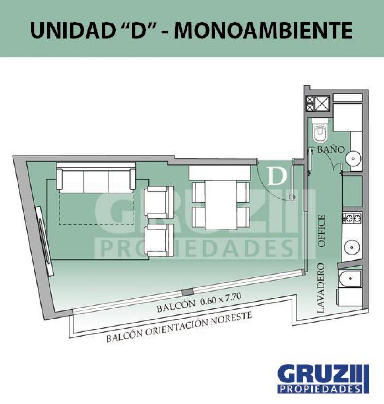 Excelente 1 amb c/balcón 35m2 - Malabia 2233