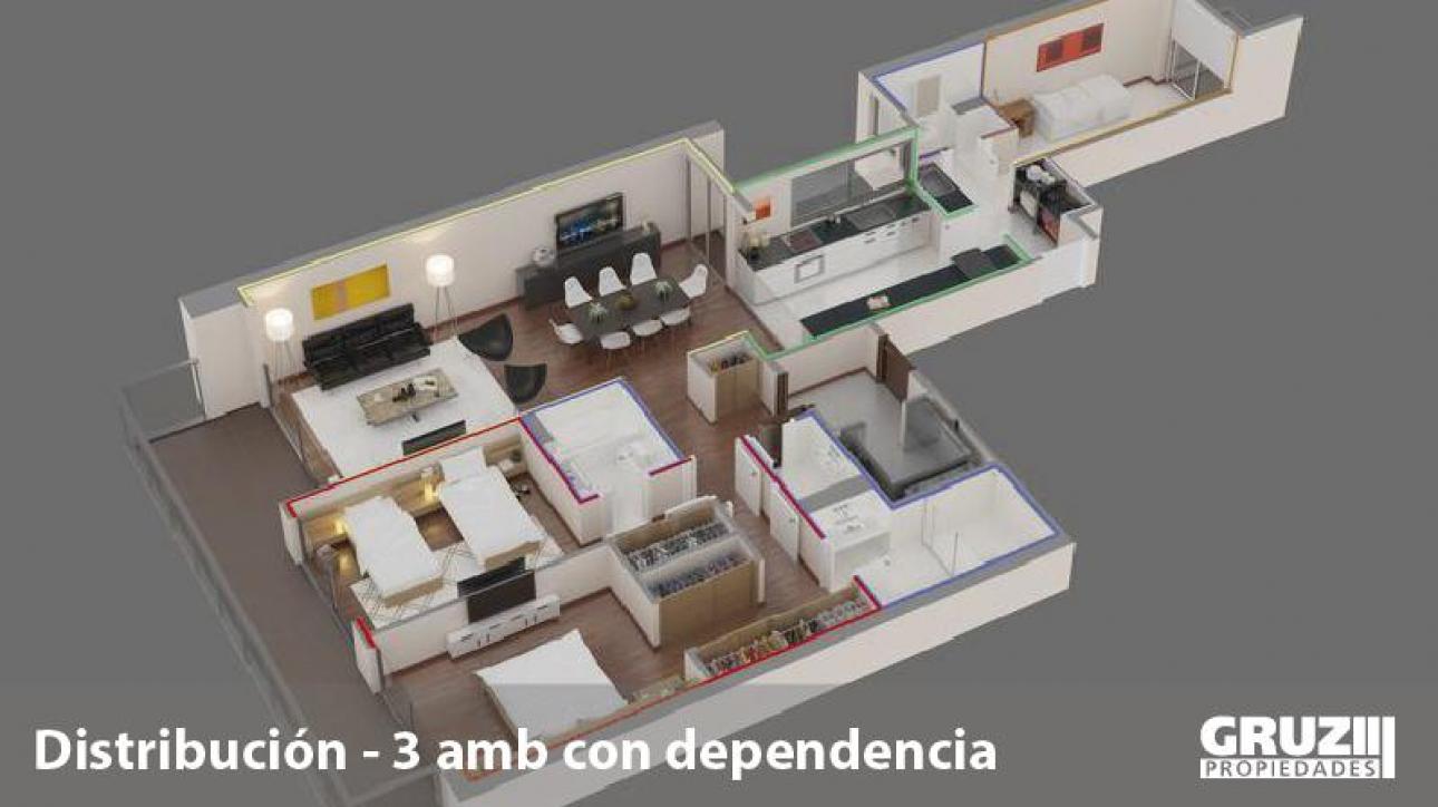 Excelente 3 amb c/dependencia -  150m2 - Malabia 2233