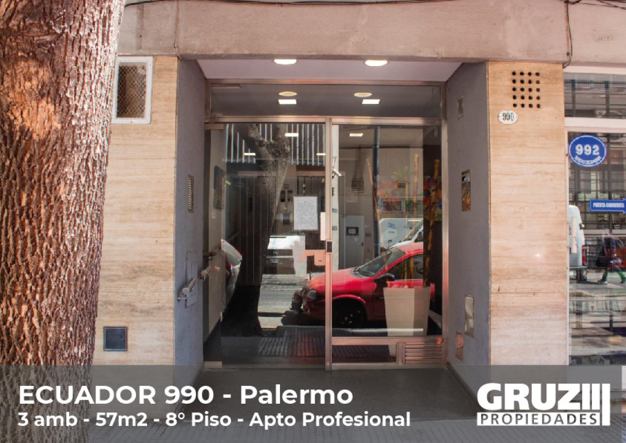 3 ambientes Apto Prof. 57m2 - Ecuador 990 - Recoleta