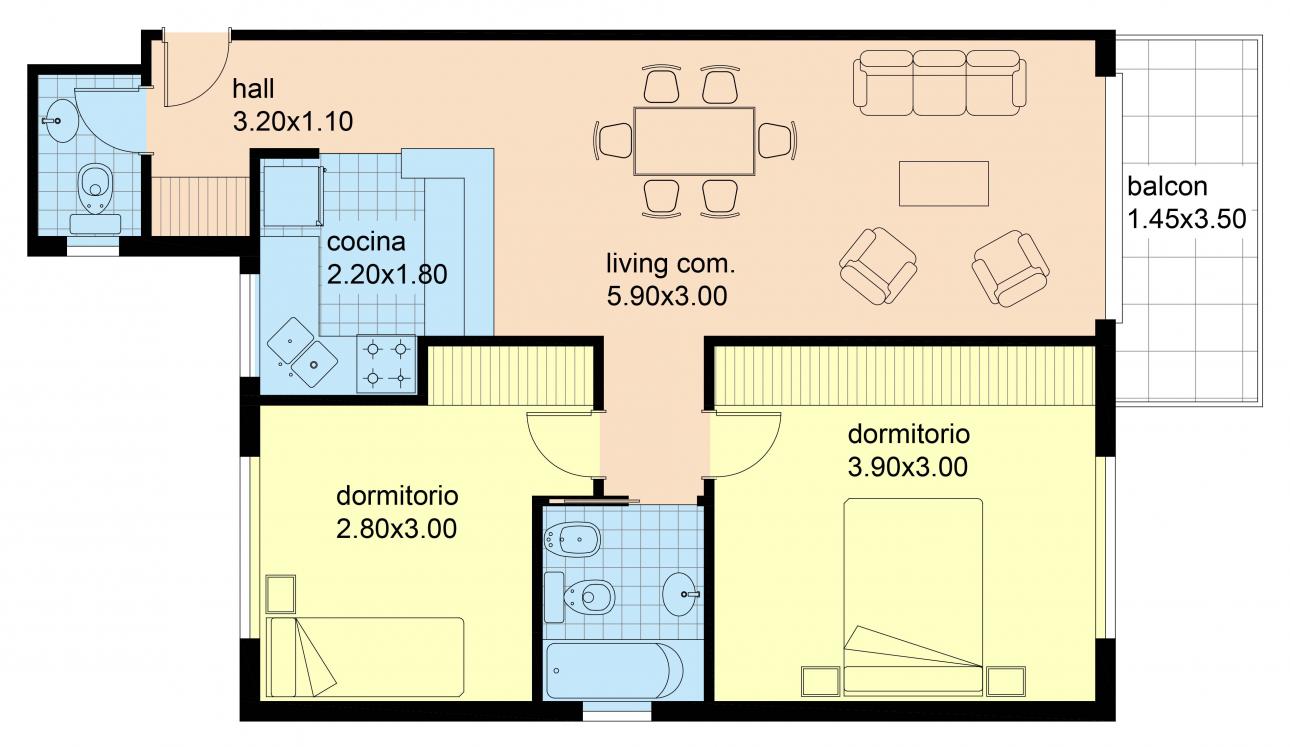3 Amb 2 Baños. Amenities