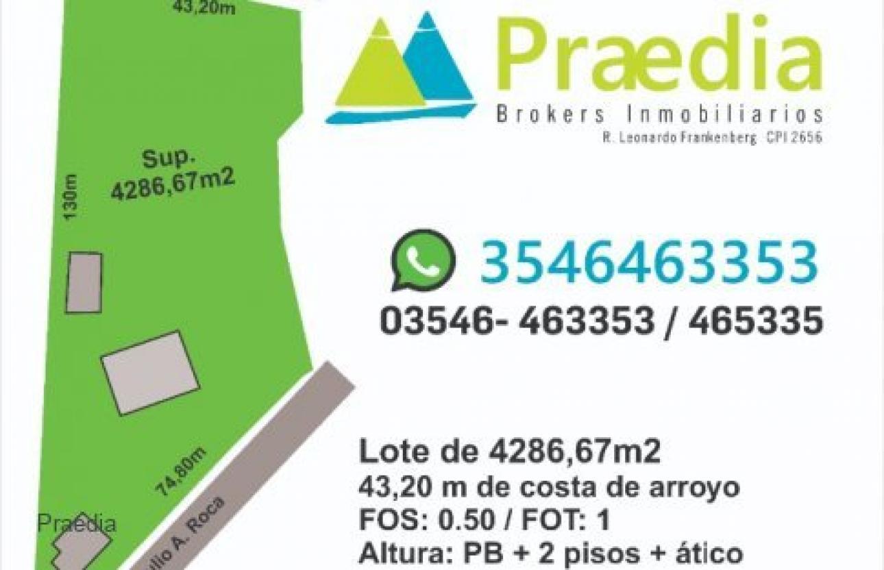 PARA INVERSORES- Ideal Emprendimiento 4286m2 sobre avenida