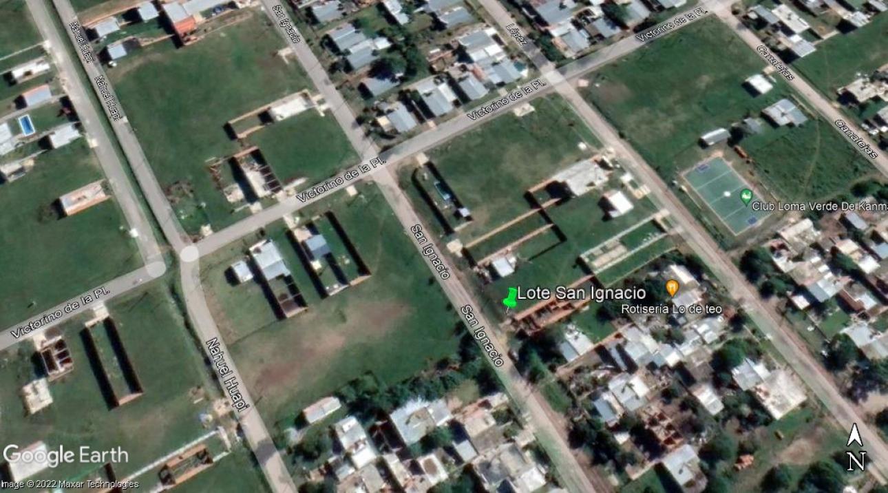 Lote sobre calle San Ignacio en Barrio Santa Ana, Glew