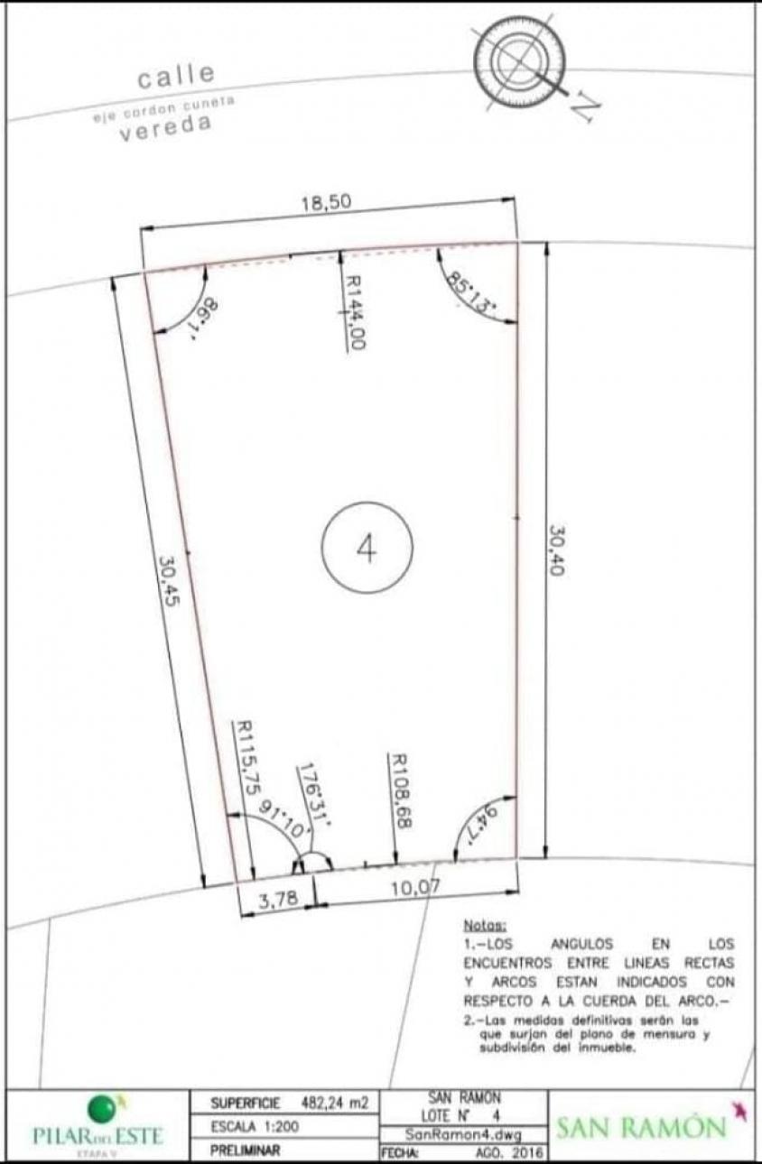 VENTA DE TERRENO Bº.SAN RAMON PILAR
