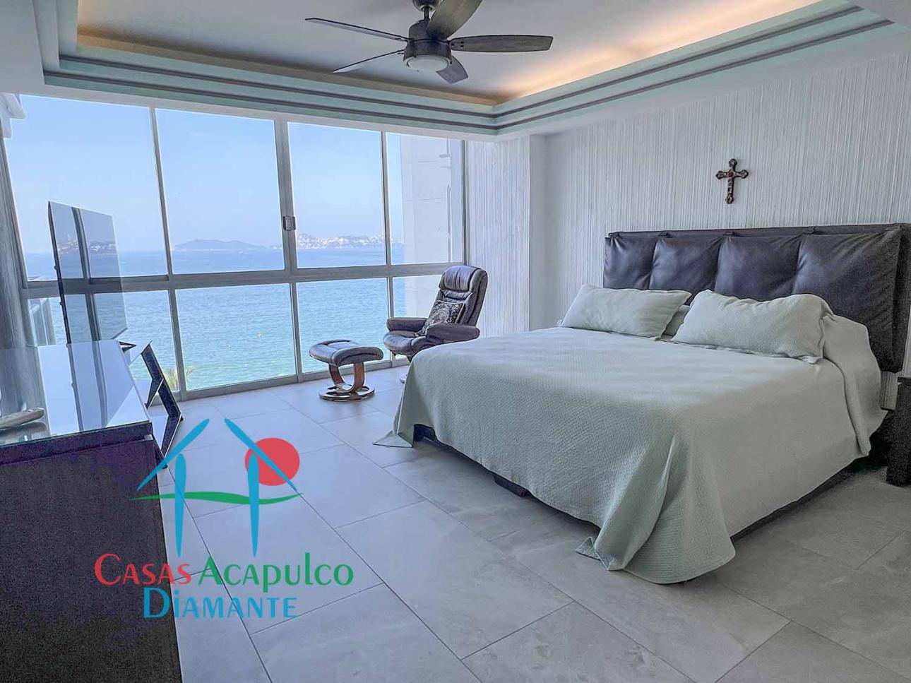 Terraza con vista a la bahía de acapulco