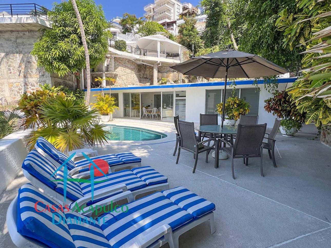 Terraza con alberca privada