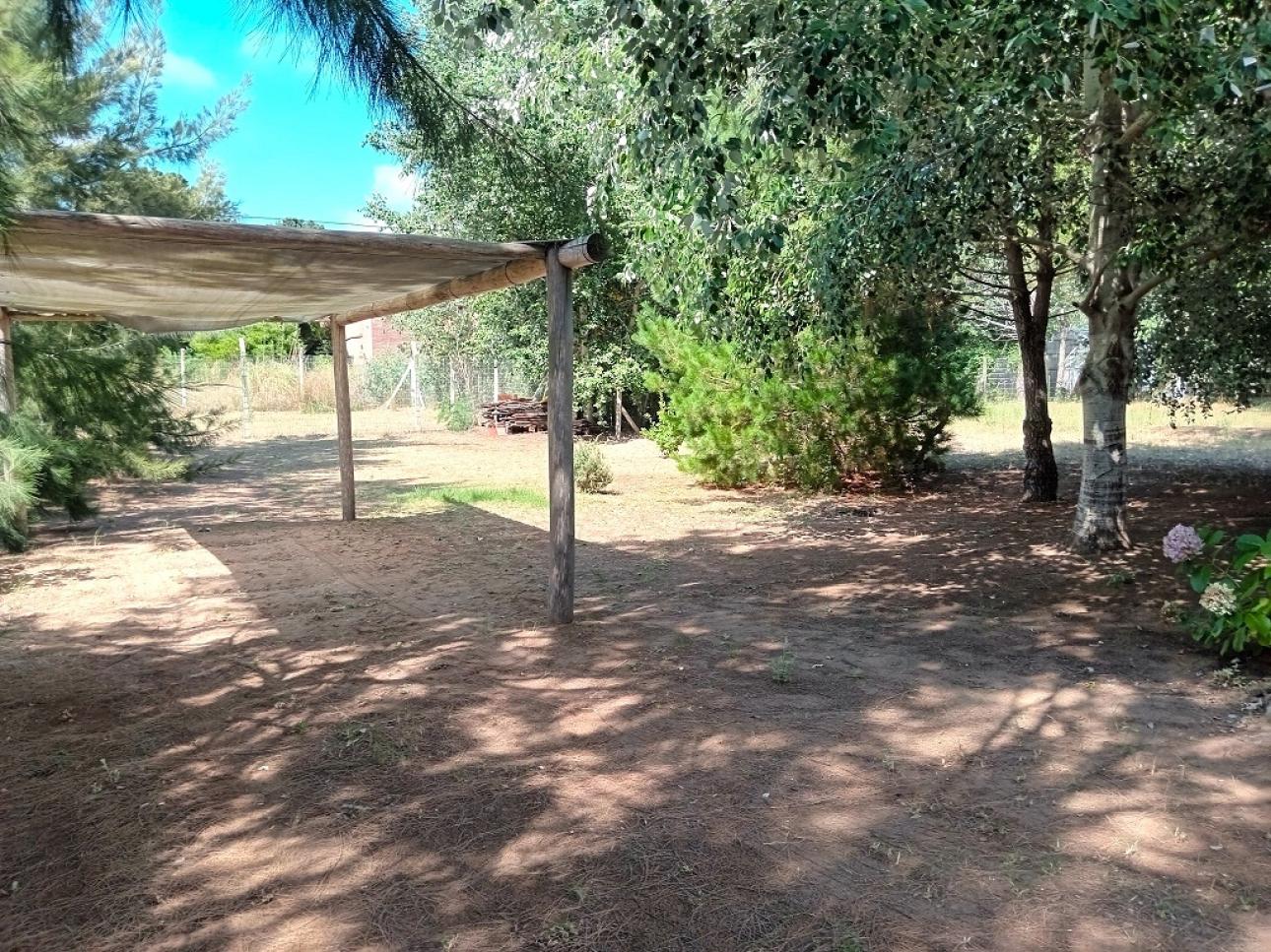 Hermosa cabaña de madera sobre lote arbolado
