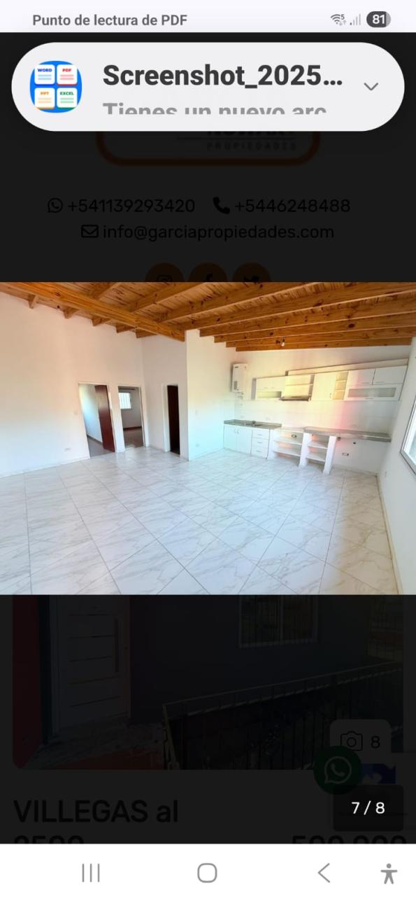 ALQUILER DEP.DE 3 AMBIENTES ITUZAINGO SUR