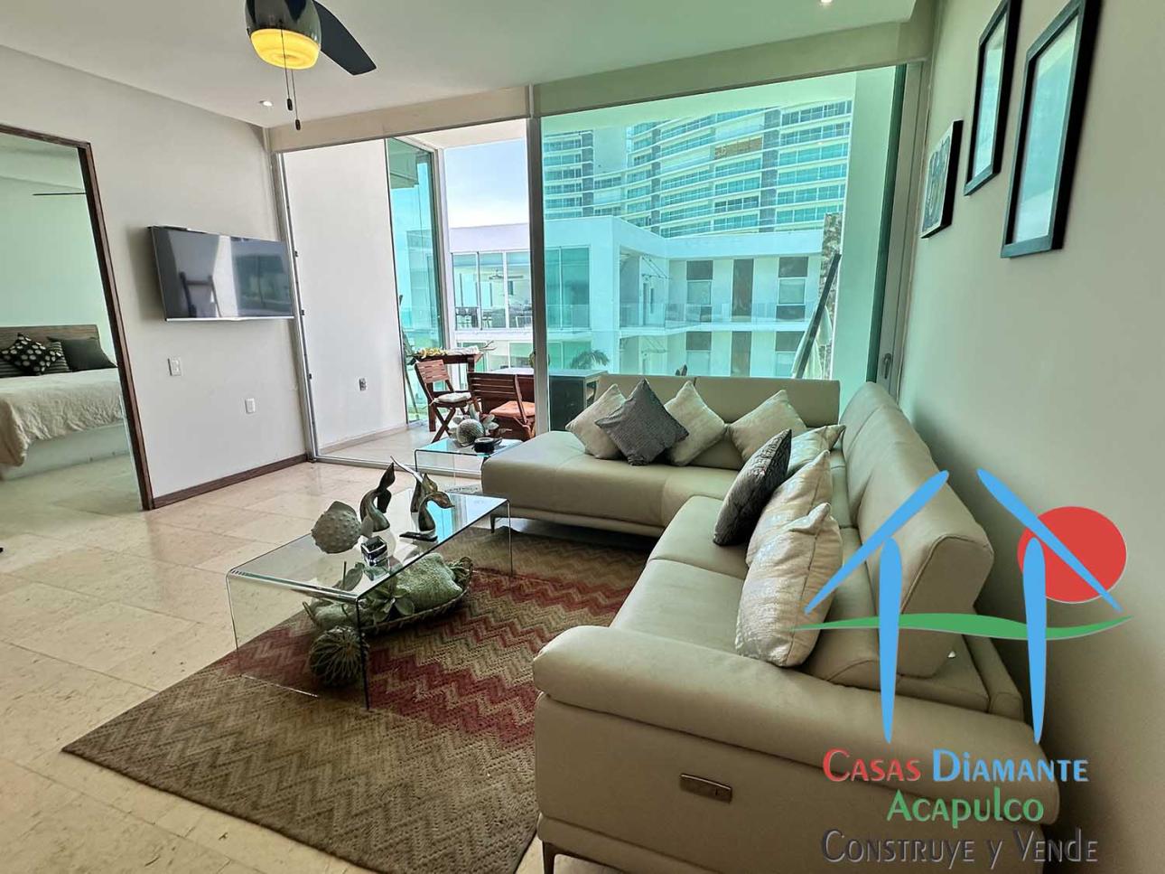 Departamento de playa con 3 rec y vista a las áreas comunes