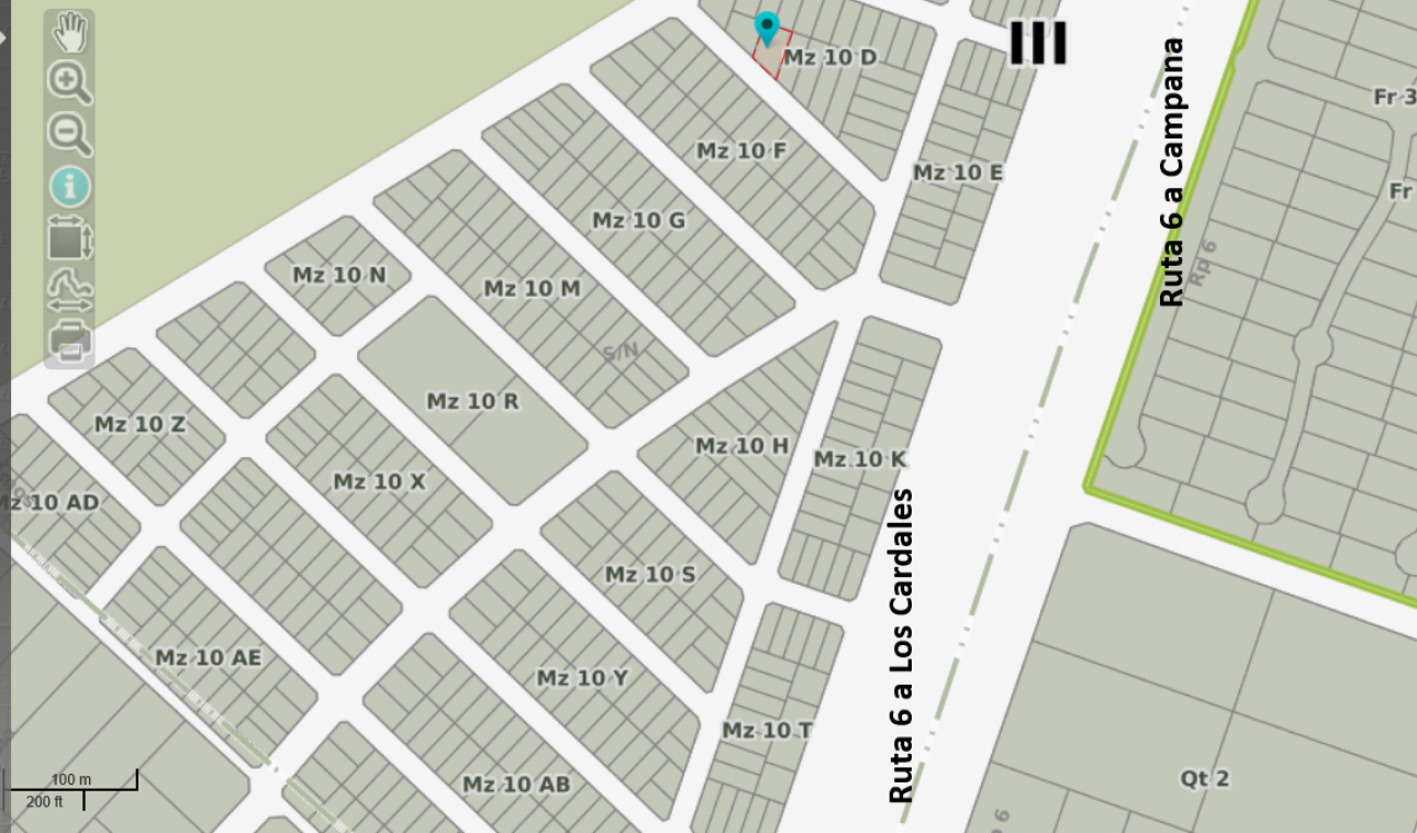 Lote cercado y mantenido cerca de ruta 6