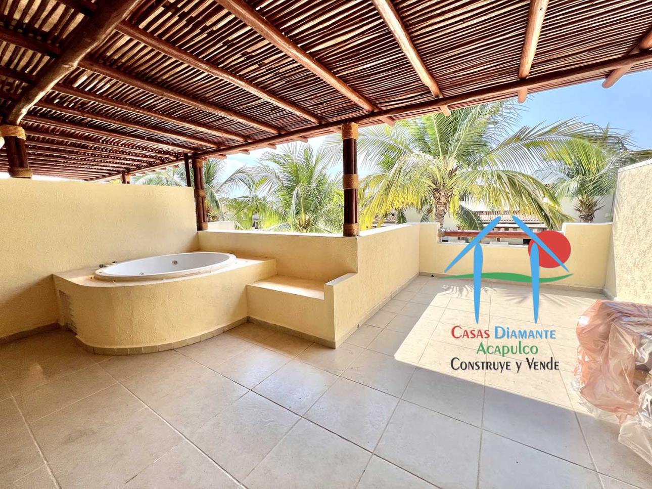 3 recámaras, roof garden con jacuzzi, terraza pergolada