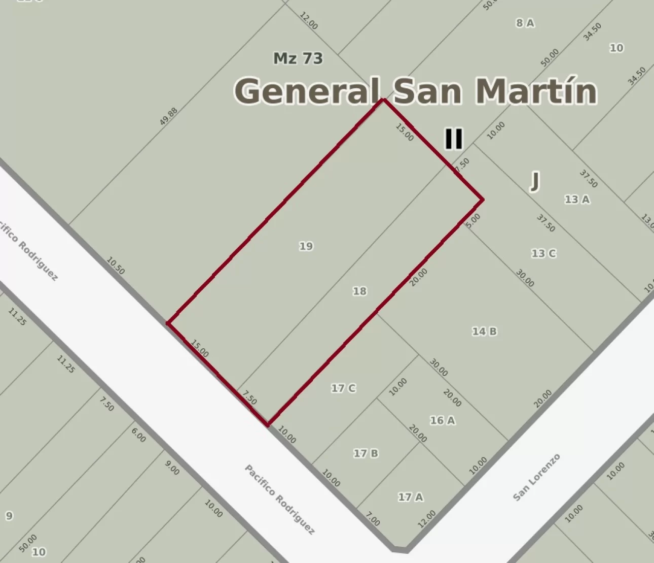 V.BALLESTER -UNICO LOTE DE 1.125 M2