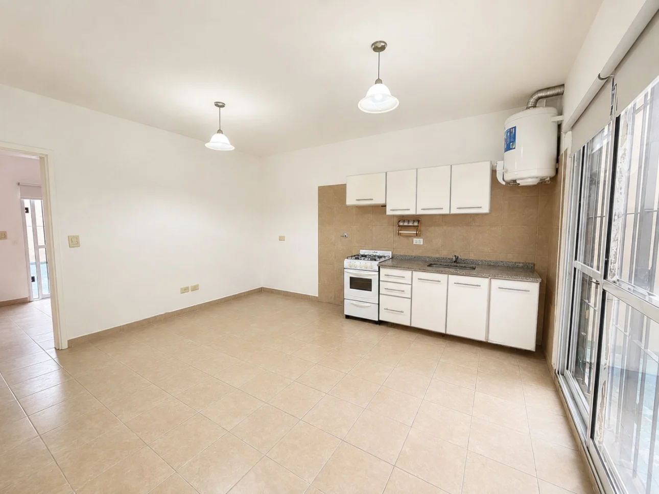 Departamento de 2 ambientes con 2 patios