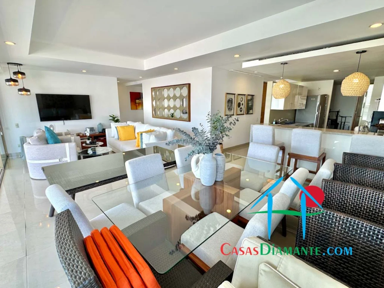 Depa con terraza y vista a las áreas comunes
