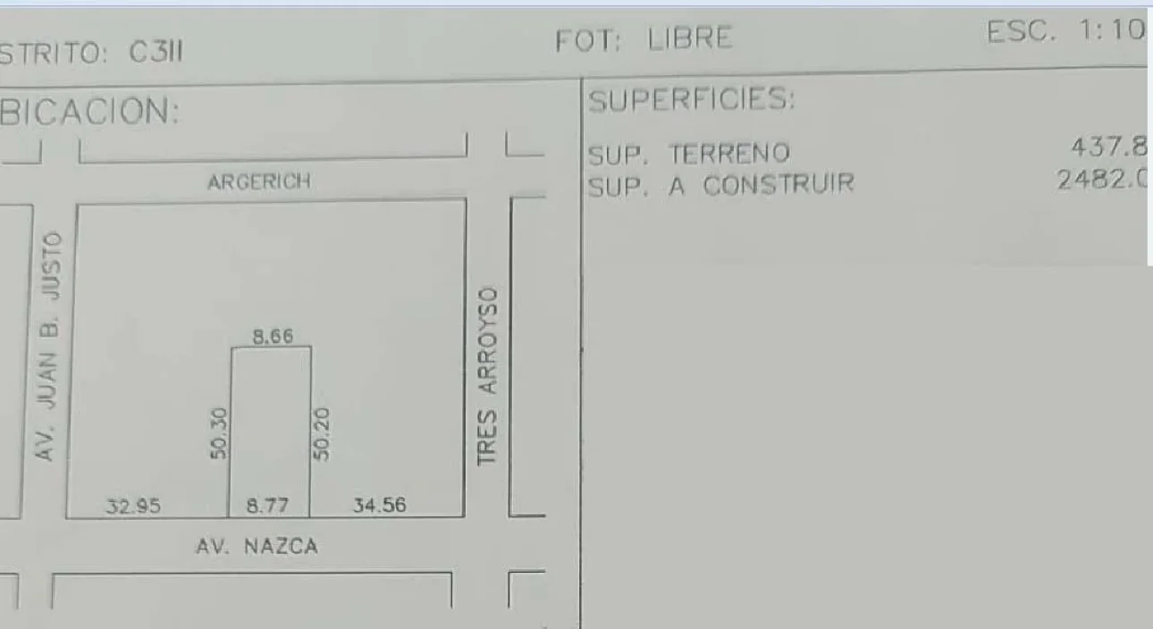 Importante Terreno de 438 m² con Proyecto Aprobado.