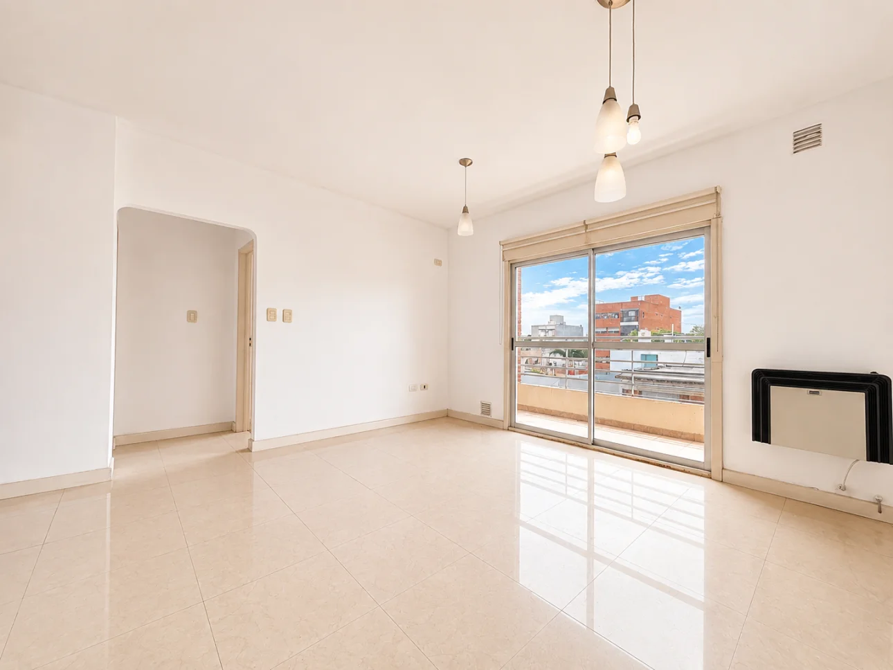 Departamento de 2 ambientes con balcon corrido
