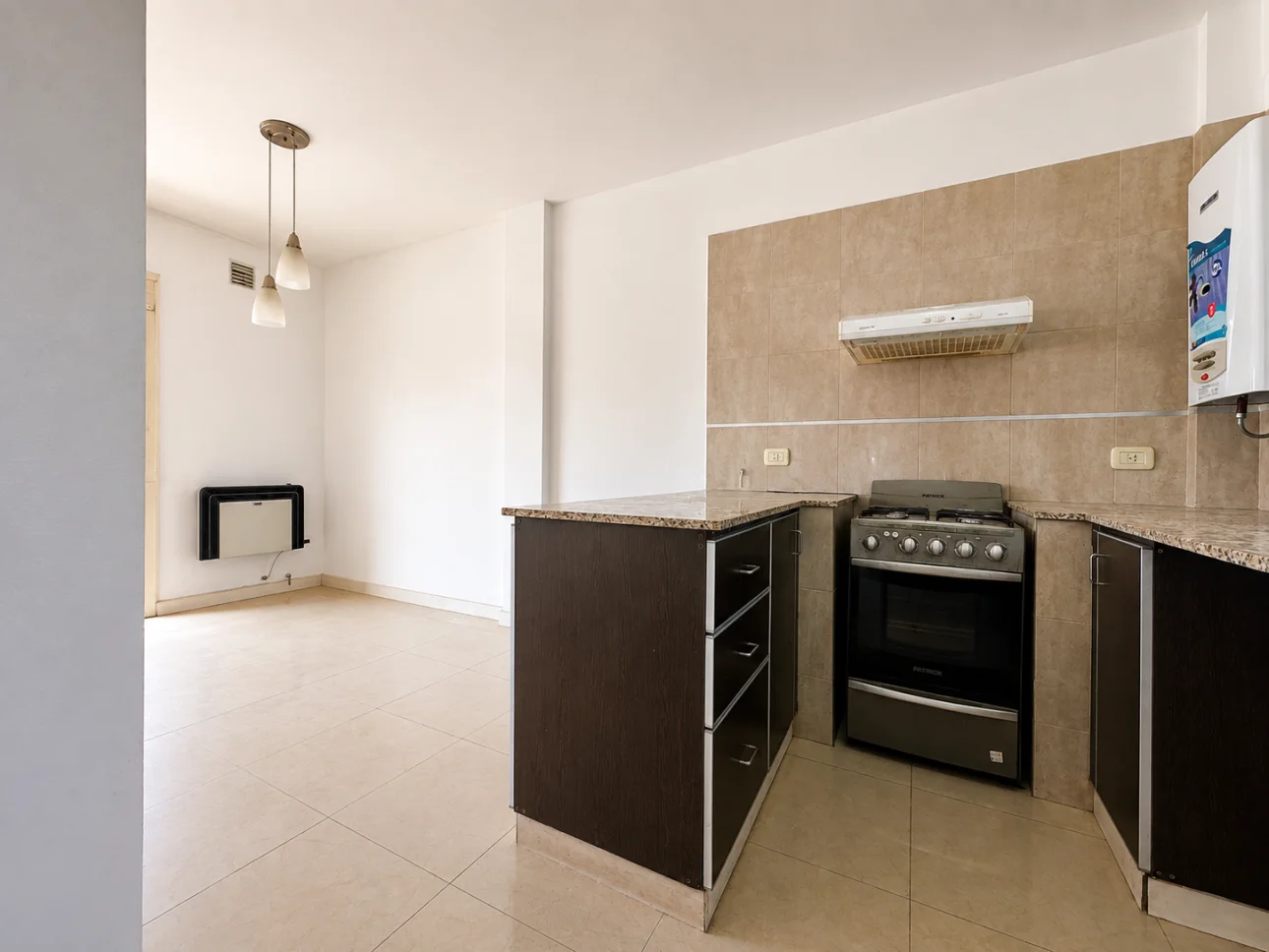 Departamento de 2 ambientes con balcon corrido